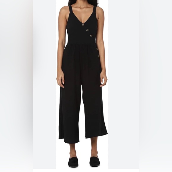 America Eagle Black Knit Wide-Leg Jumpsuit/ Romper XS - Picture 2 of 6